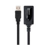 Nanocable Cable Prolongador USB 2.0 con Amplificador 5m Negro